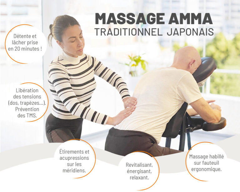 Massage assis Amma en entreprise ou à domicile
