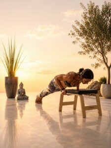Feet-up omniyama yoga Natacha Chaturanga