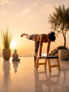 Feet-up omniyama yoga Natacha Virabhadrasana